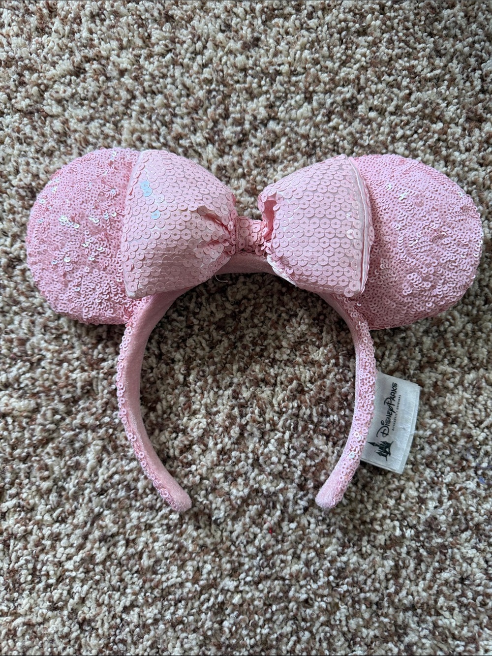 Disney Parks ears pink sequin DisneyWorld Disneyland